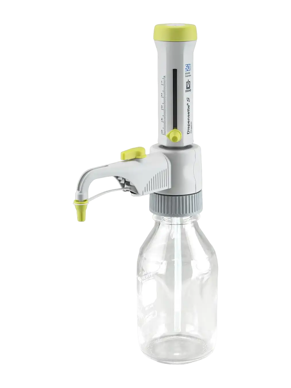 Bottle-Top Dispenser, Dispensette® S Organic, With Recirculation Valve 0,5-5 ml Adjustable Volume (Analog), 0,025 ml Accuracy, 0,1 ml Subdivision