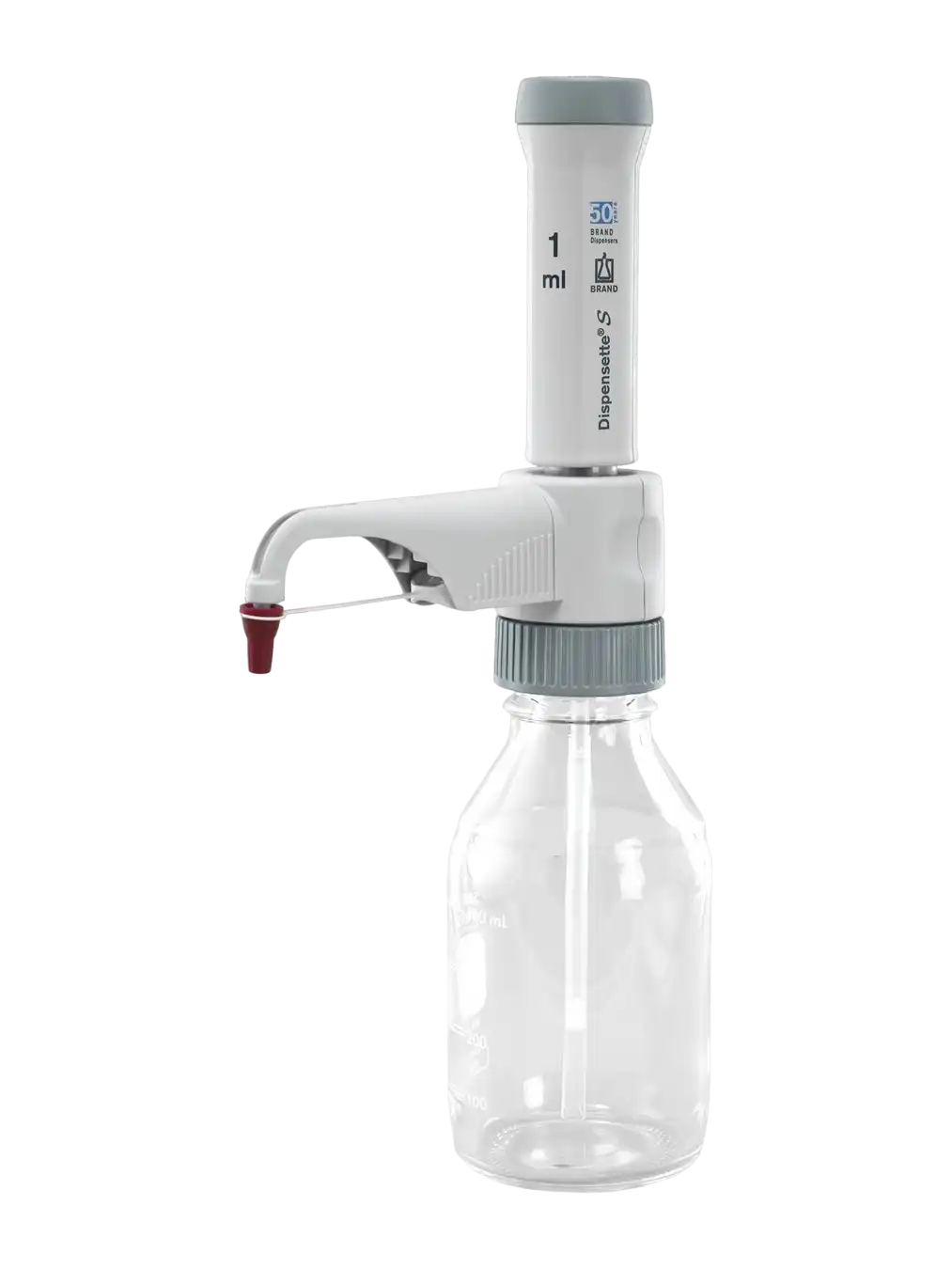 Bottle-Top Dispenser, Dispensette® S, W/O Valve 1 ml Fixed Volume, 0,006 ml Accuracy