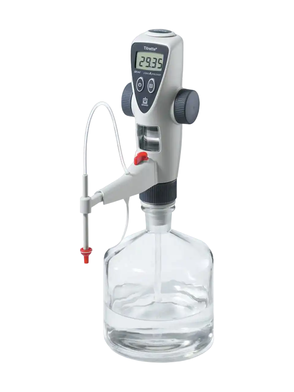 Bottle-Top Burette (Titrator), Titrette®, Digital, With Recirculation Valve 10 ml Capacity, 0,01 ml Accuracy, W/O PC Interface