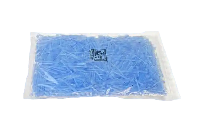 Pipette Tips, P.P, Blue, CE-IVD, Autoclavable, 50-1.000 μl, W/O Filter, Non-sterile, 70 mm Length, (2 x 500 pcs), 1000 pcs/bag