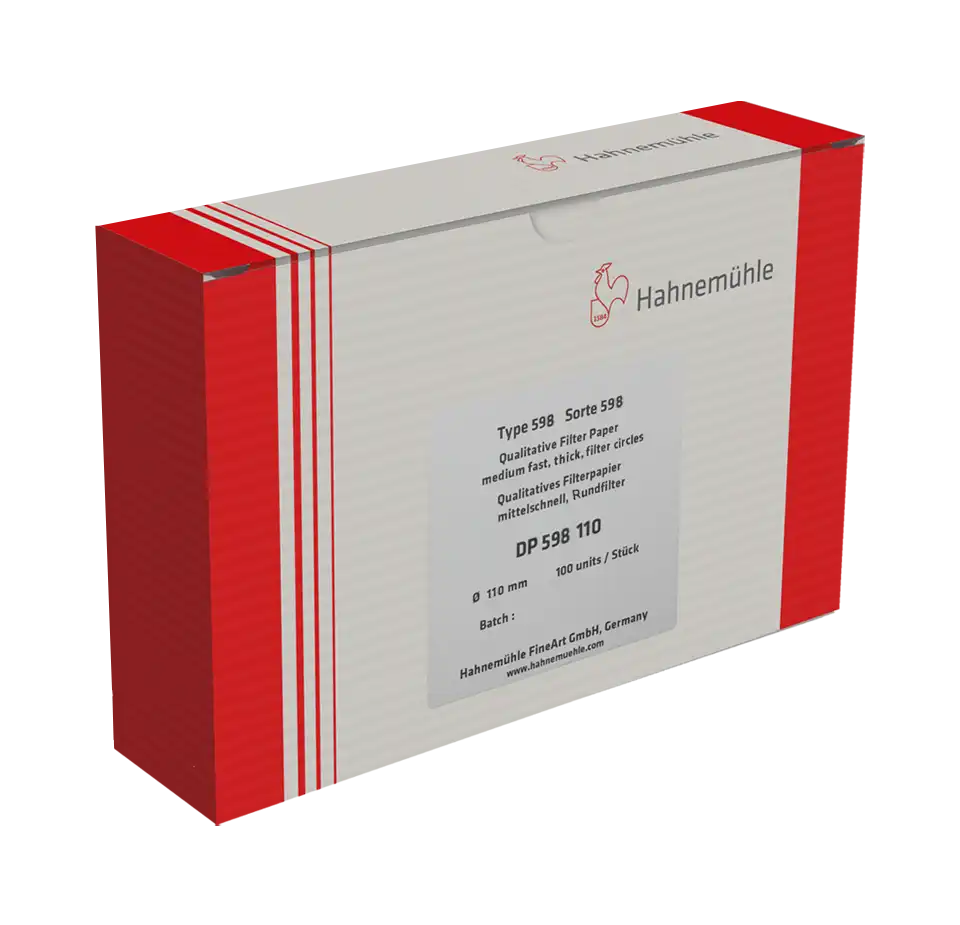 Qualitative Filter Paper, Grade 598, Highly Pure, Plain Discs, 90 mm Diameter, 100 pcs/pack