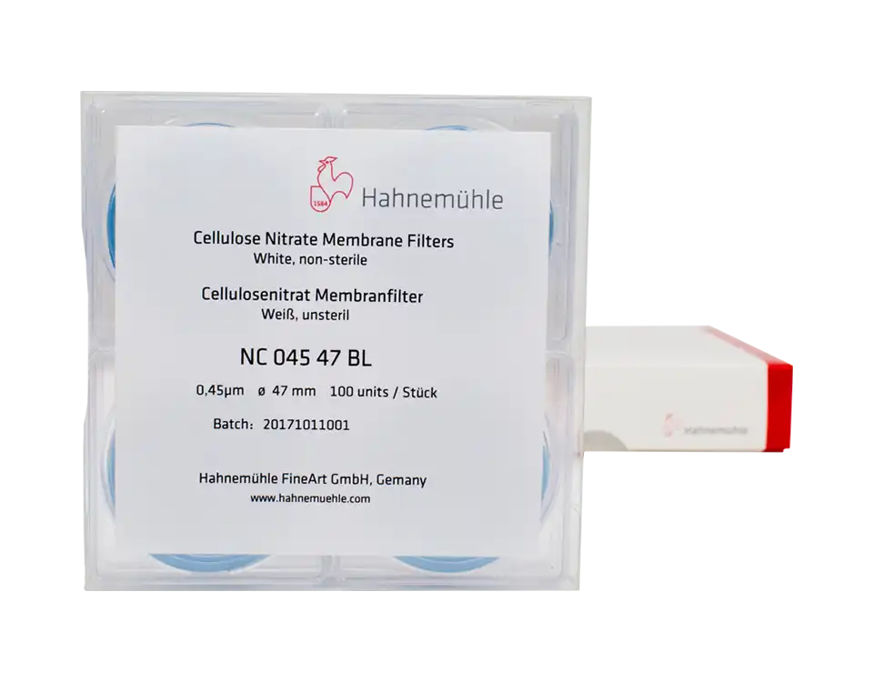Selüloz Nitrat Membran Filtre, Hidrofilik, Beyaz, Steril, Düz Daire, 0,45 μm, 47 mm, 100 adet/paket