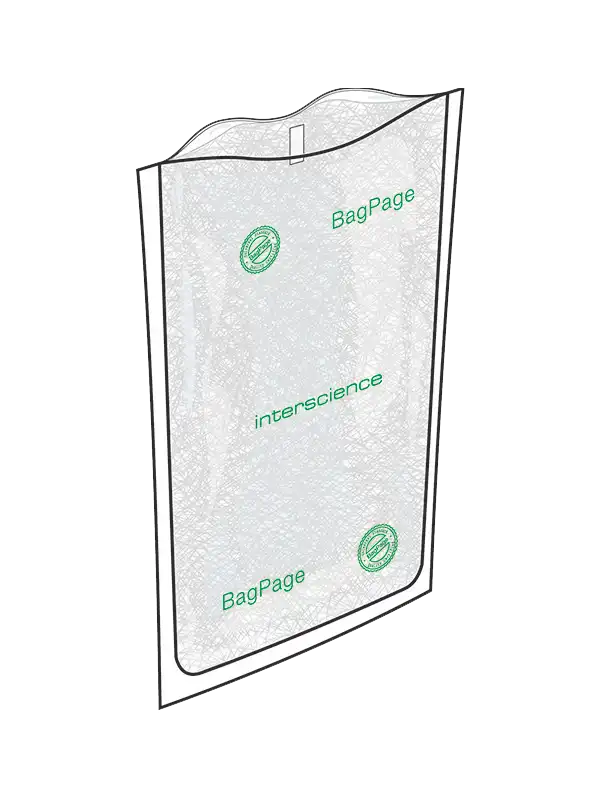 Stomacher Blender Bag, BagPage® F 400, with Full-page Filter, Sterile, 190 x 300 mm Dimensions, 400 ml, 25 pcs/pack, 500 pcs/box