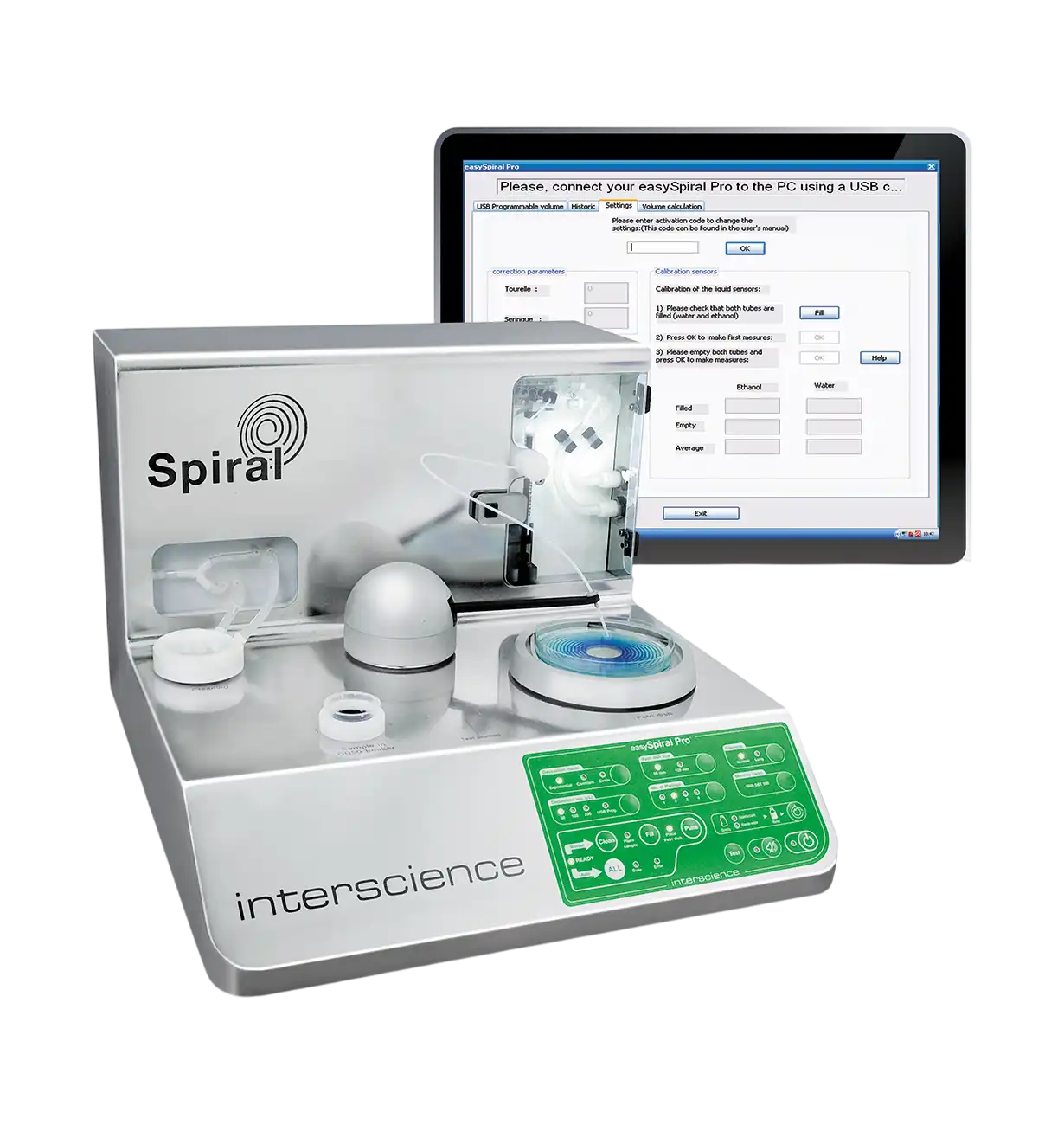 Petri Dish Plater, easySpiral Pro®, Automatic, for 90 mm and 150 mm Petri Dishes, Microprocessor Controlled, Usb Connector