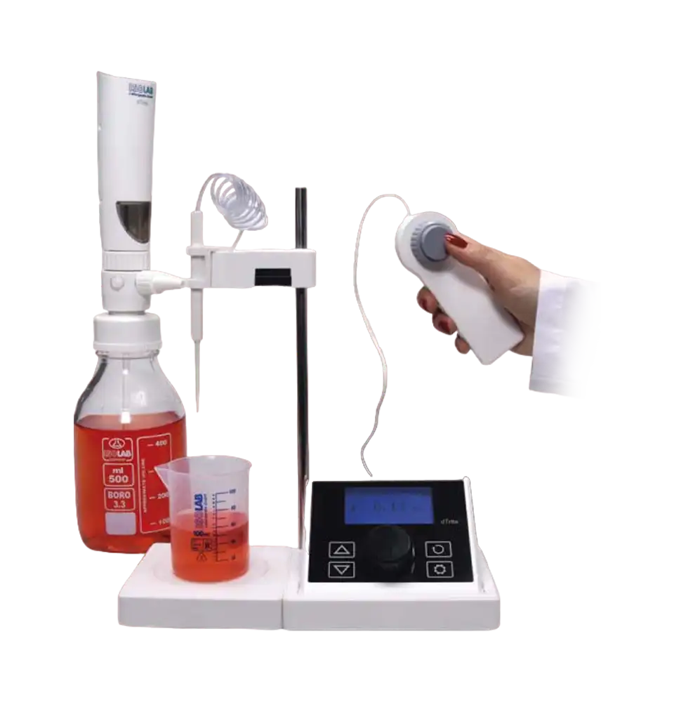 Bottle-Top Burette (Titrator), Digital, with Recirculation Valve 100 ml Capacity, 0,01 ml Accuracy, W/O PC Interface