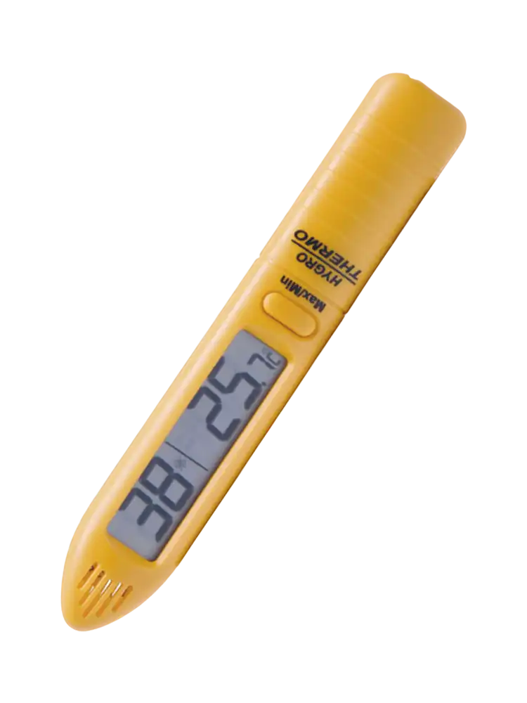 Thermohygrometer, Digital, Pen Type, 13,8 cm Length, 52 x 13 mm LCD Display (0+50°C, %20-%95 RH)