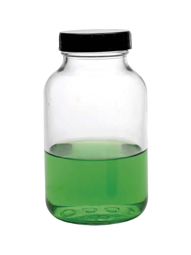 Bottle, Neutral Glass, Clear, Cap with Gasket, GL 32 Neck, Non-autoclavable, W/O Scale, 50 ml Volume