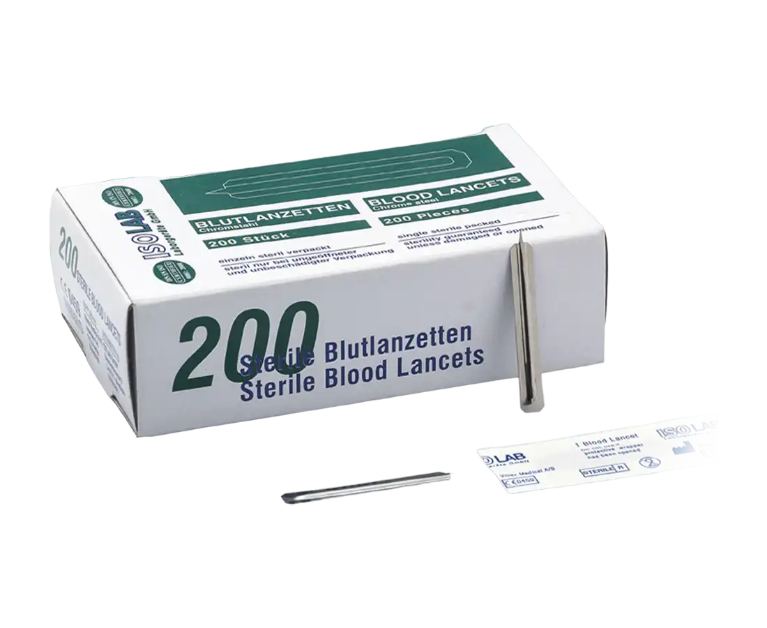 Blood Lancets, Manual, Stainless Steel, Individually Packed Gamma Sterilized, 200 pcs/pack