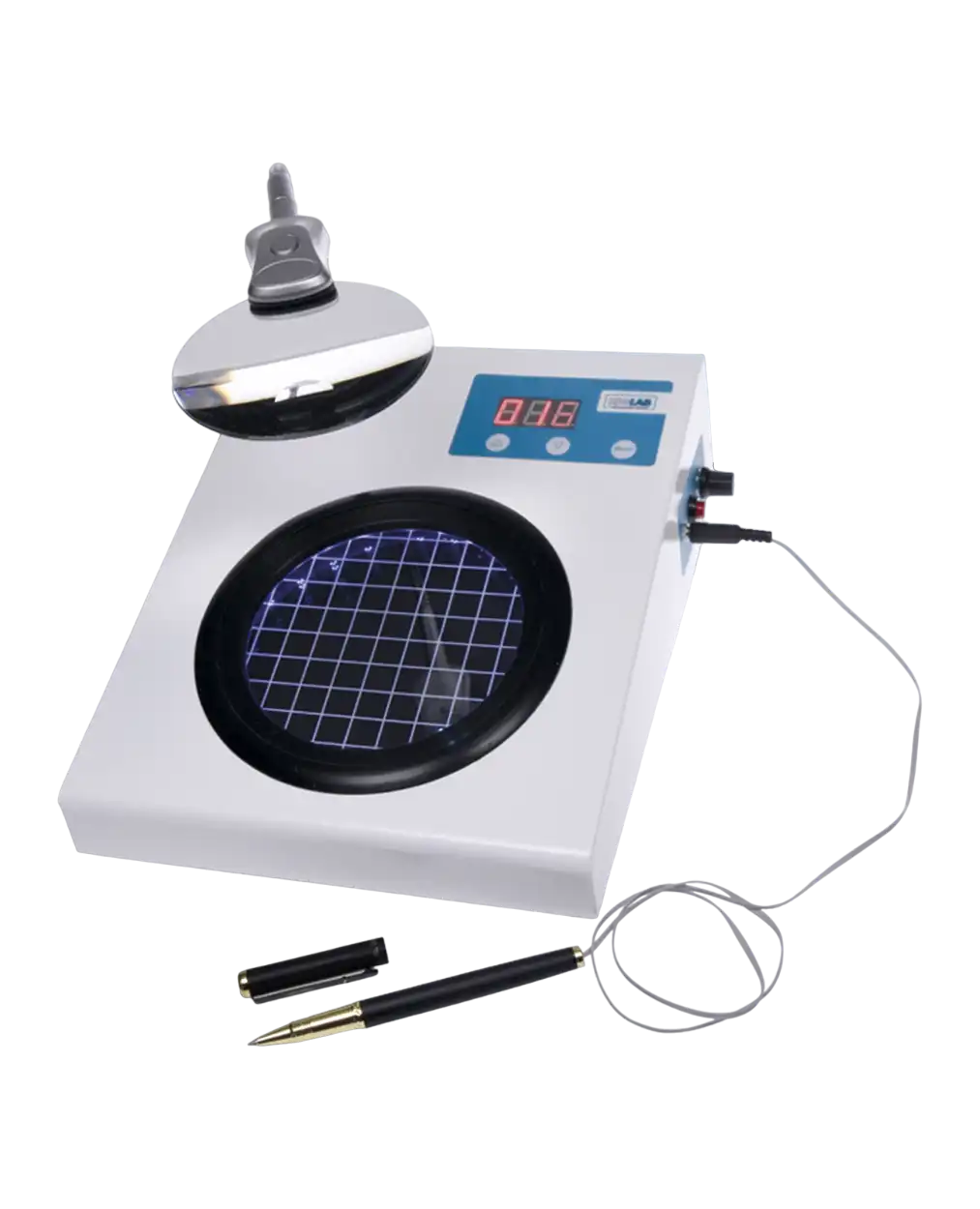 Colony Counter, LED Digitron Display, for 40-100 mm Petri Dishes, Magnifier with 3X/9X Magnification Power