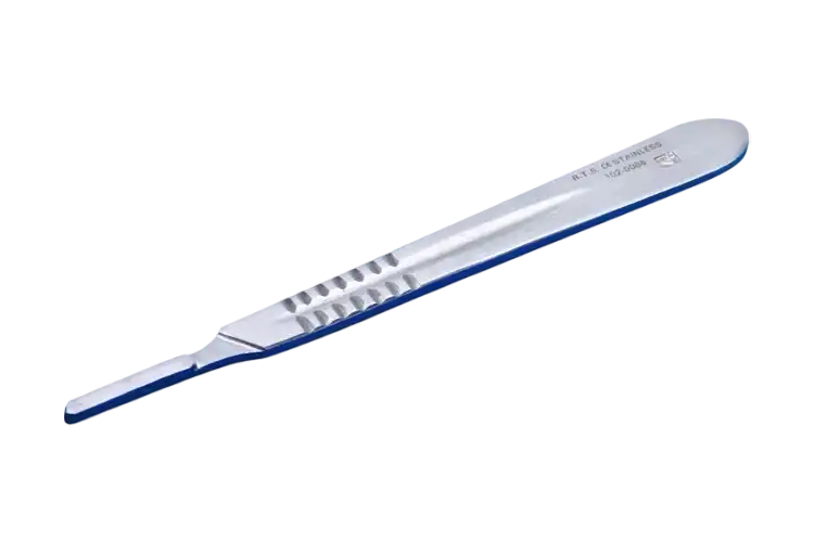 Scalpel Handle, Stainless Steel, Compatible with 18-24 Scalpel Blades (No:2), 130 mm Length