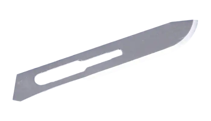 Scalpel Blade, Stainless Steel, Gamma Sterile, Compatible with Scalpel Handle No: 1 (No:10), 25 mm Length, 100 pcs/pack