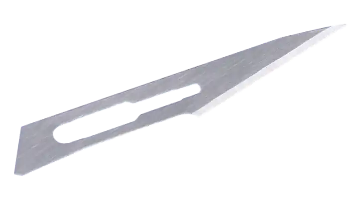 Scalpel Blade, Stainless Steel, Gamma Sterile, Compatible with Scalpel Handle No: 1 (No:11), 20 mm Length, 100 pcs/pack