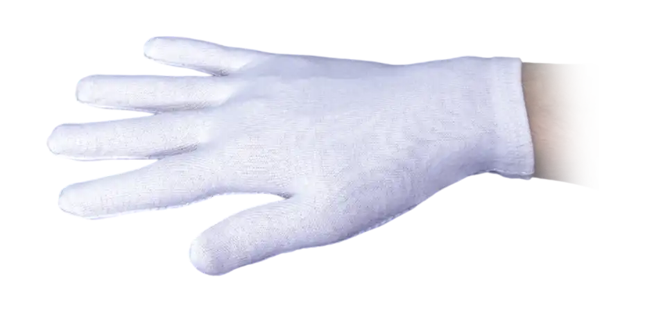 Gloves, %100 Cotton, Washable, 260 mm Length, White, 1 pair/pack