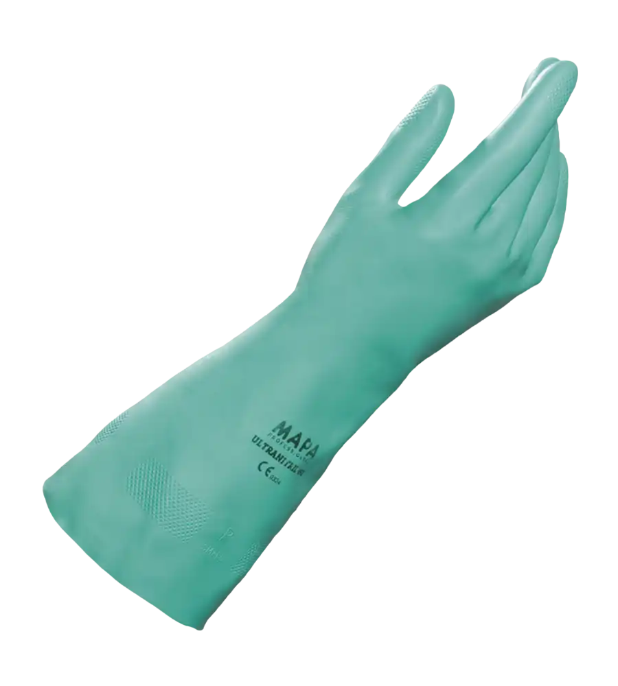 Gloves, Nitrile, Small Size (S), Chemical Resistant, 0,38 mm Thickness, 320 mm Length, 1 pair/pack