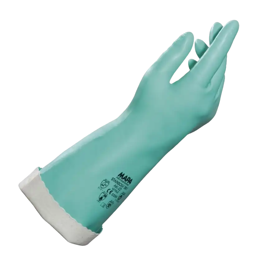 Gloves, Nitrile, Small Size (S), Chemical Resistant, 0,85 mm Thickness, 355 mm Length, 1 pair/pack