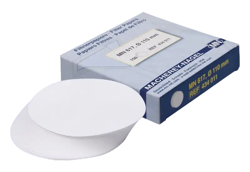 Quantitative Filter Paper, M&Nagel, Blue Ribbon, Slow Filtration Speed, Plain Discs, 110 mm Diameter, 100 pcs/pack