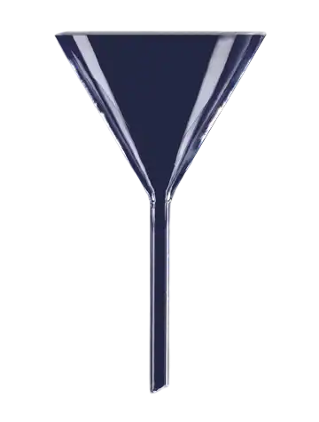 Funnel, Borosilicate Glass, General Use (Short Stem), Plain, 60° Angled Body, 40 mm Diameter