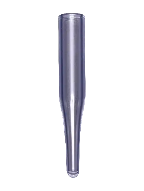 Insert, Glass, Clear, for Vials with N8 Neck, Conical Bottom, 0,1 ml Volume, 5 x 31 mm Dimensions, 100 pcs/pack