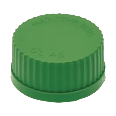 Cap, P.P, GL 45 Screw Mouth, Green, 10 pcs/pack