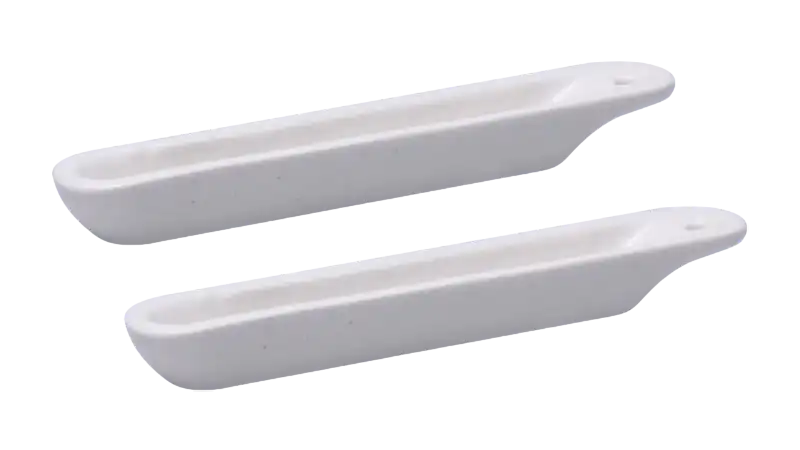 Combustion Boat, Glazed Porcelain, 12 mm Width, 88 mm Length, 10 mm Height, 10 pcs/pack