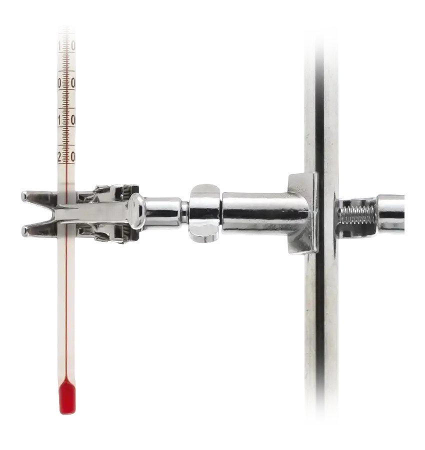 Clamp, Chromated Steel Body, for Thermometers, 1 Jaws with 50 mm Grip Diameter, with Bosshead