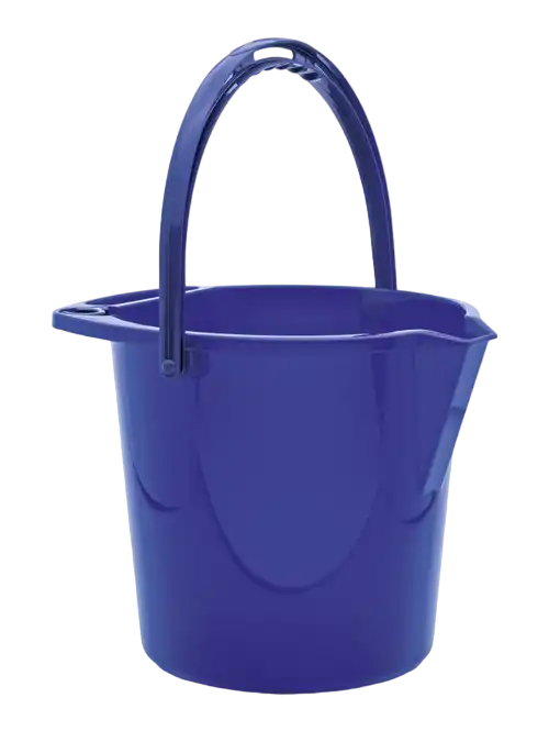 Bucket, P.P, w/o Lid, with Handle, 265 mm Top Diameter, 250 mm Height, Volume Scale on Interior Wall, 9 L Volume