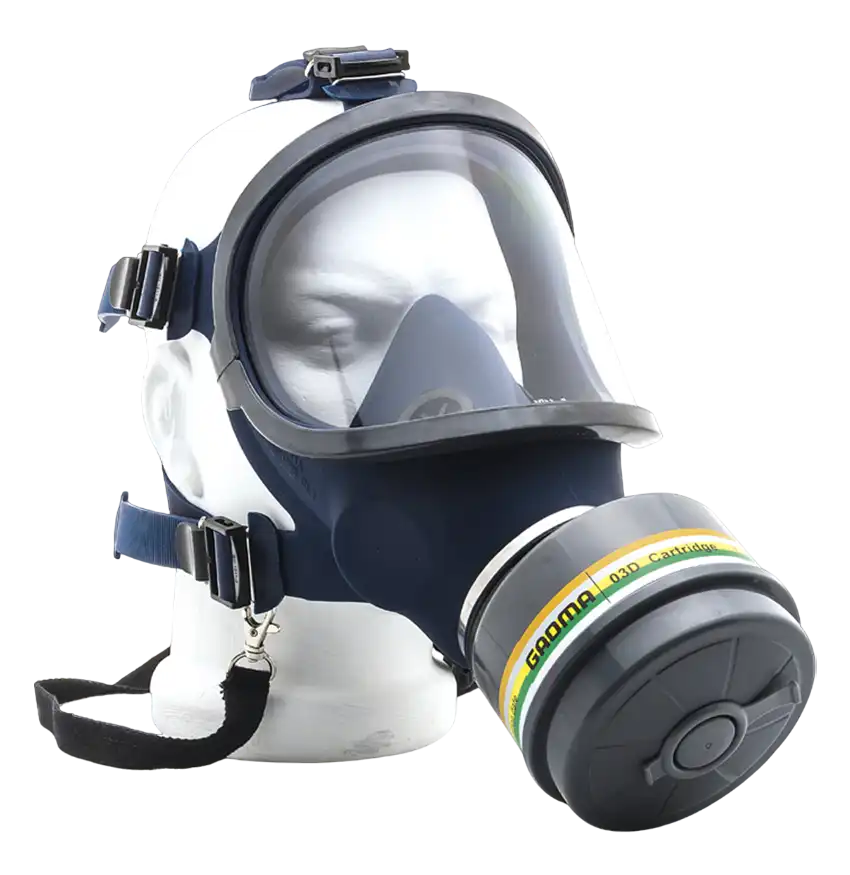 Mask, Full Face, for Dust, Fine Particles, Mist, Toxic Smoke, Organic or Inorganic Vapours and Gases with Boiling Point 65°C or Above