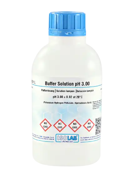 pH Buffer Calibration Standard Solution, pH 3.00, ±0.02 at 20°C (Potassium Hydrogen Phthalate, Hydrochloric Acid) - 1000 ml