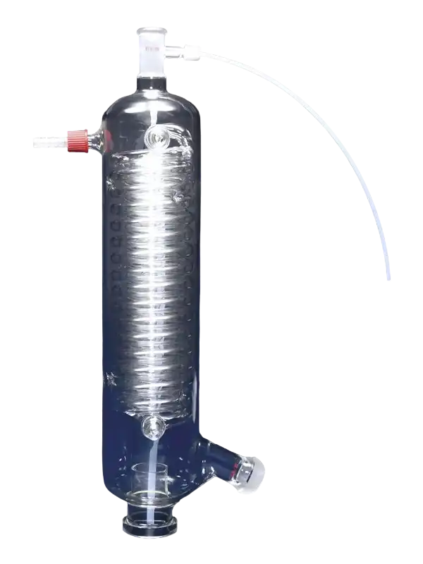 Kondensör, Borosilikat Cam, Rotary Evaporatörler İçin, Dik Tip