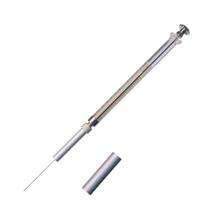 Syringe, Borosilicate Glass Body, Stainless Steel Piston, 0 Dead Volume, Needle Serie T, Needle Type B, 0,5 μl Volume