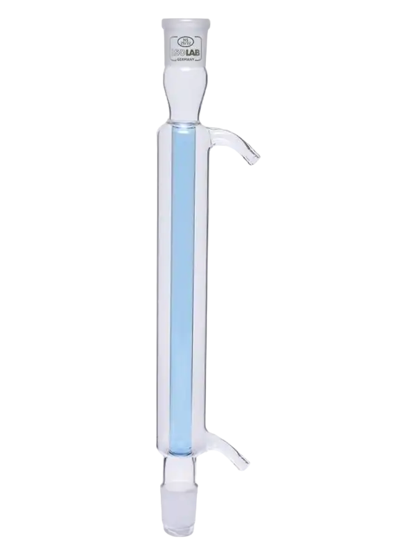 Condenser, Borosilicate Glass, Liebig, 160 mm Effective Length, NS 14/23 Male and Female Joint, Glass Side Arm for 8-9 mm Bore Size Tubings