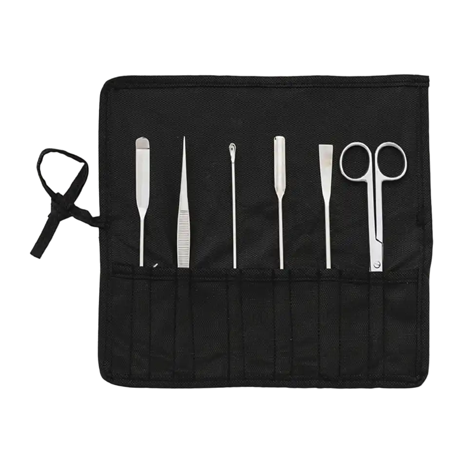 Spatula and Scissors Set, Stainless Steel, in a Wallet, 6 Pieces Spatula and Scissors for Different Usage