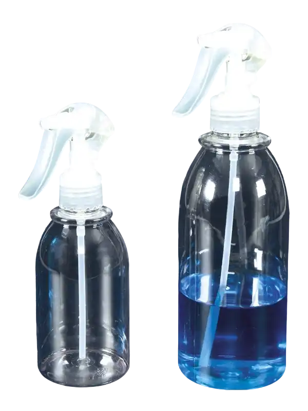 Spray Bottle, PET, Clear Body, Trigger with Safety Lock, 250 ml Volume