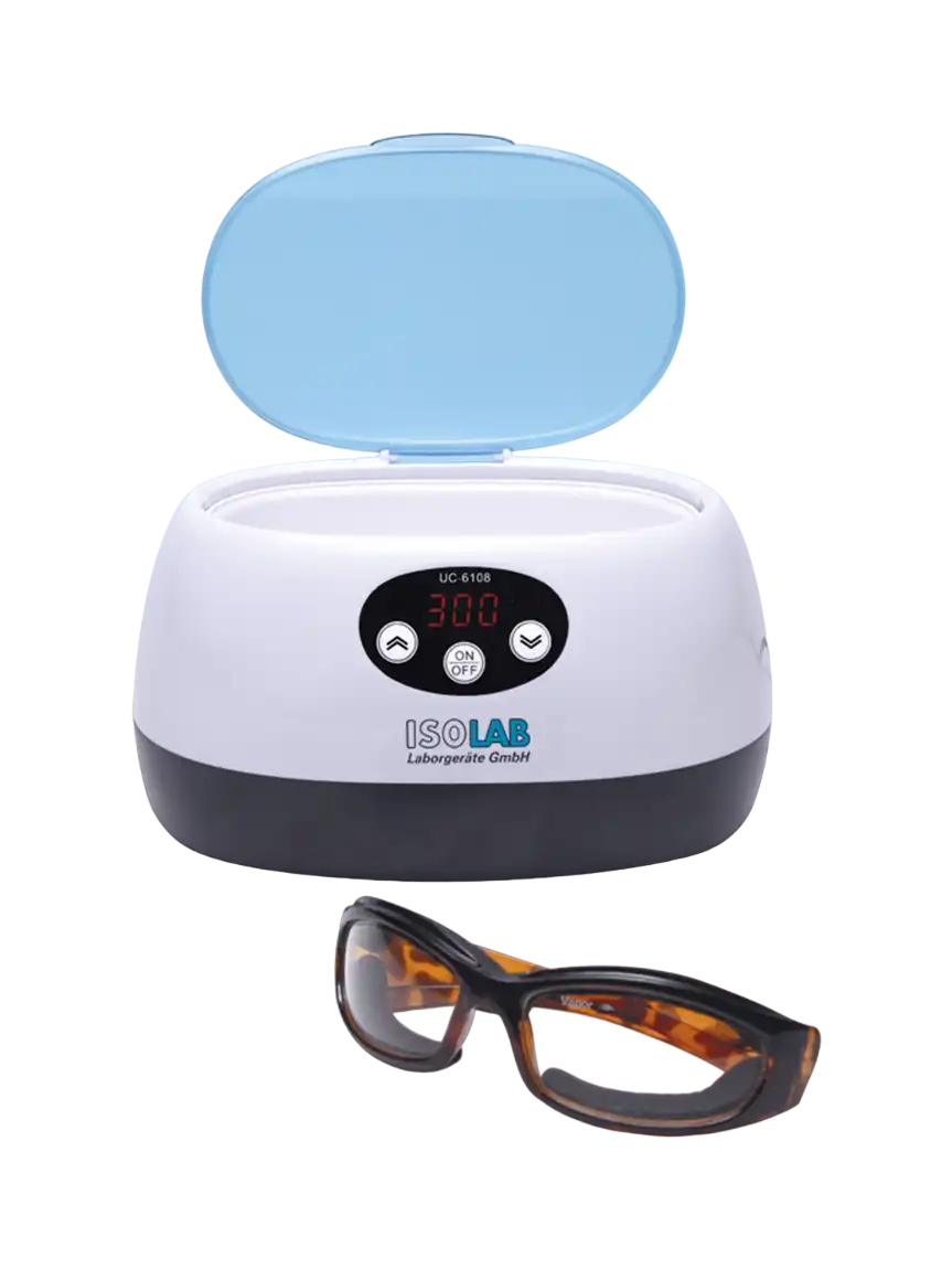 Ultrasonic Cleaner, for Spectacles, 60-120-180-240-300 Second Time Control, 0,6 L Volume, LED Display
