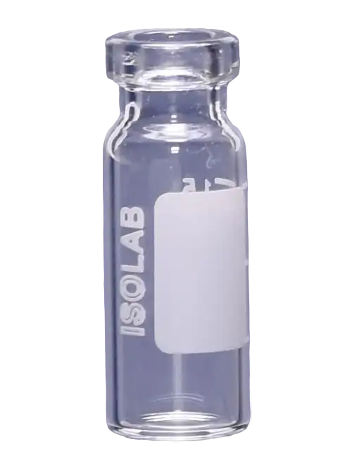 Vial, Glass, Clear, N11 Crimp Neck, 1,5 ml Volume, 11,6 x 32 mm Dimensions, with Volume and Marking Label, W/O Cap and Septa, 100 pcs/pack