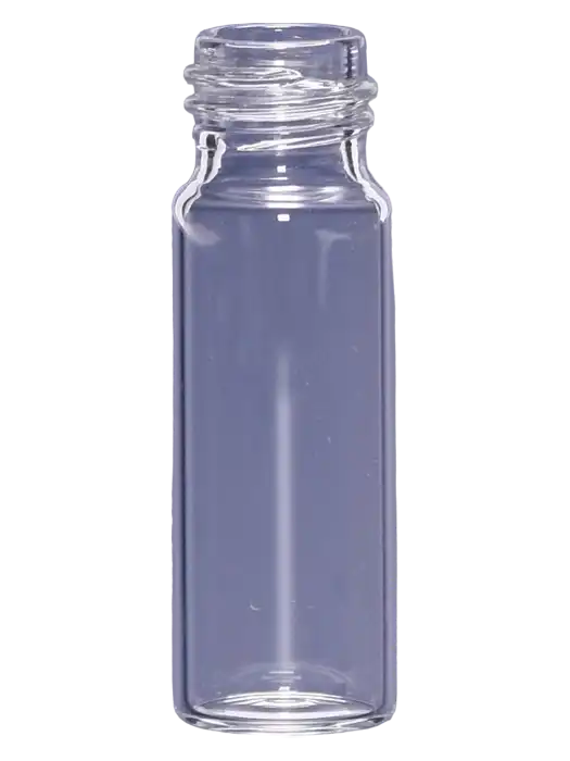 Vial, Glass, Clear, N13 Screw Neck, 4,0 ml Volume, 14,75 x 45 mm Dimensions, W/O Label, W/O Cap and Septa, 100 pcs/pack