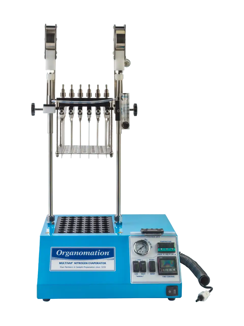 Nitrogen Evaporator, MULTIVAP Series, Standard, with Dry Block Heater (30-120°C and 900 W), Digital Control, 48 Sample Positions