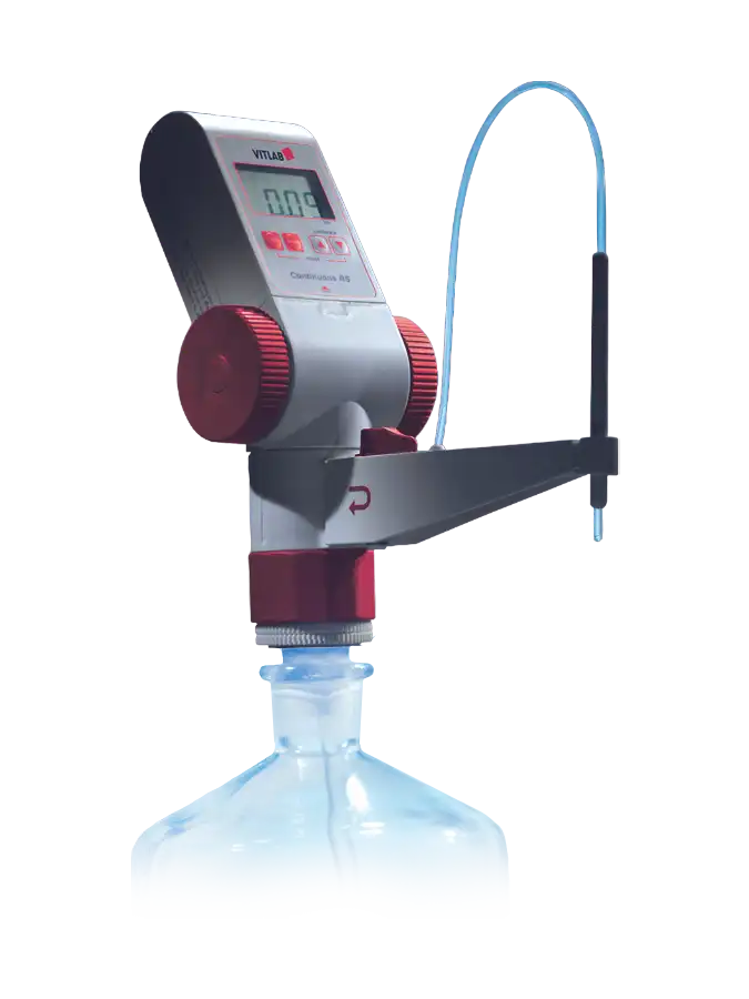 Bottle-Top Burette (Titrator), Continuous E, Digital, with Recirculation Valve 25 ml Capacity, 0,05 ml Accuracy, W/O PC Interface
