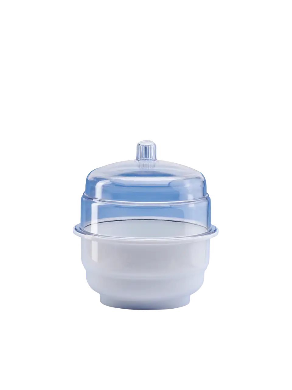 Desiccator, P.P Body, Clear P.C Lid W/O Vacuum, with P.P Perforated Plate, 171 mm Diameter, 206 mm Height, 140 mm Plate Diameter