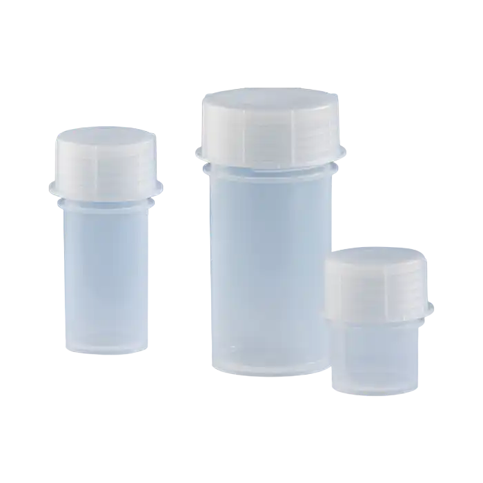 Sample Container, P.P, Clear, Screw P.P Cap, GL 40 Neck, 54 mm Height, 38 mm Diameter, 30 ml Volume