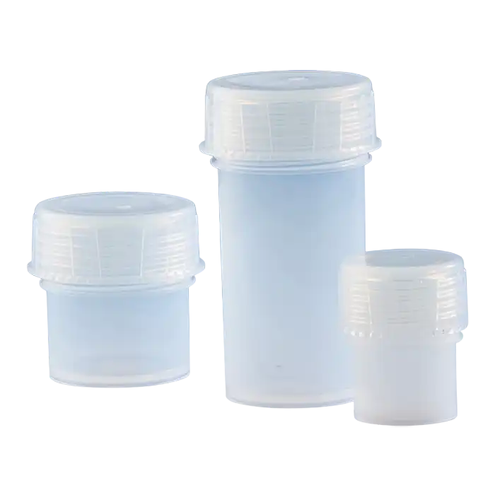 Sample Container, PFA, Clear, Screw PFA Cap, GL 40 Neck, 54 mm Height, 38 mm Diameter, 30 ml Volume