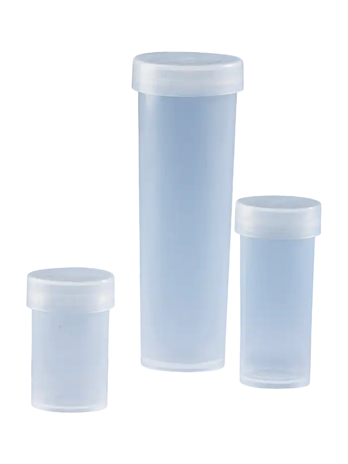 Sample Container, P.P, Clear, Snap-On PE-LD Lid, 25 mm Height, 20 mm Diameter, 5 ml Volume