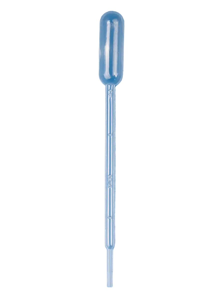 Pasteur Pipettes, PE-LD, Graduated, Non-sterile, In Box, Embossed Scale, 5 ml Withdraw Volume, 1000 pcs/pack