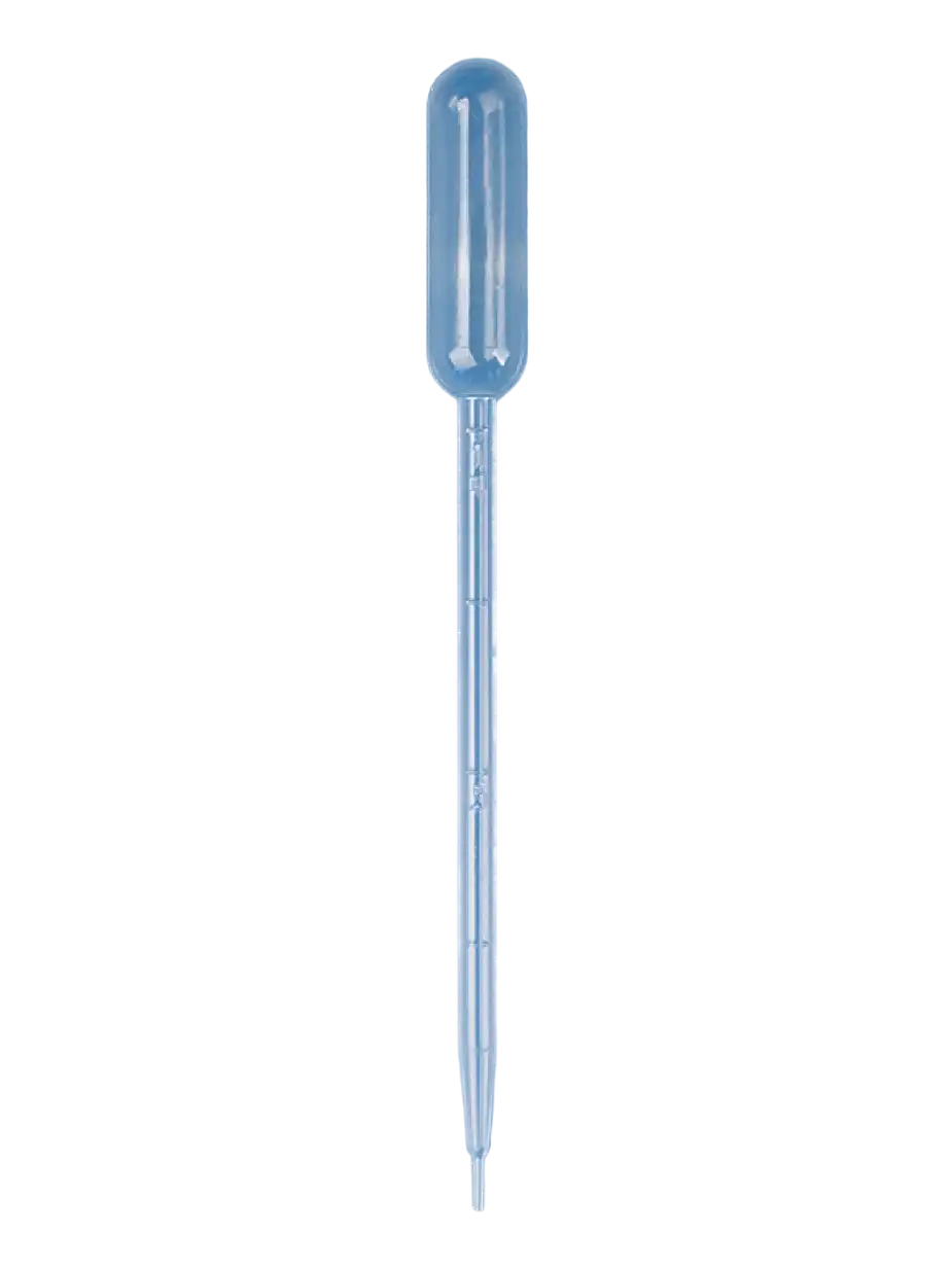 Pasteur Pipettes, PE-LD, Graduated, Non-sterile, In Box, Embossed Scale, 5,5 ml Withdraw Volume, 1000 pcs/pack