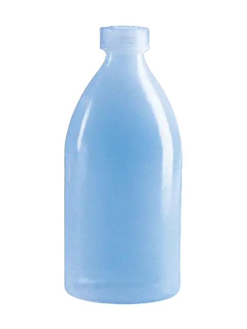 Bottle, PE-LD, Clear, Screw PE-LD Cap, GL 14 Neck, Round Body, Non-Autoclavable, W/O Scale, Non-sterile, 26 mm Bottom Diameter, 50 mm Height, 10 ml Volume