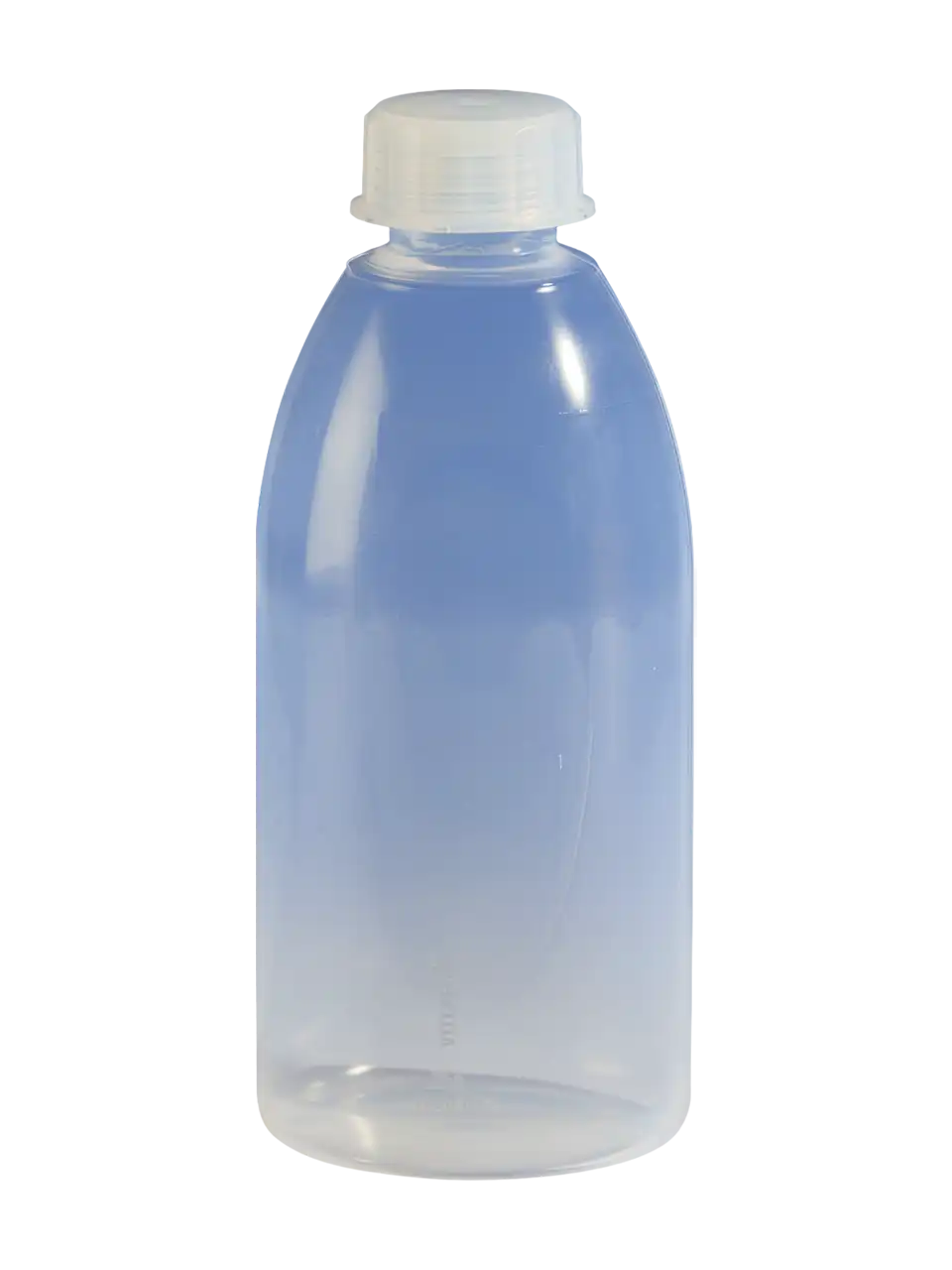 Bottle, PFA, Clear, Screw PFA Cap, S 40 Neck, Round Body, Autoclavable, W/O Scale, Non-sterile, 61 mm Bottom Diameter, 150 mm Height, 250 ml Volume