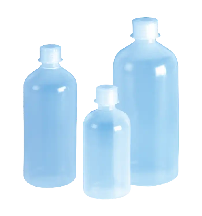 Bottle, P.P, Clear, Screw P.P Cap, GL 25 Neck, Round Body, Autoclavable, W/O Scale, Non-sterile, 65 mm Bottom Diameter, 135 mm Height, 250 ml Volume