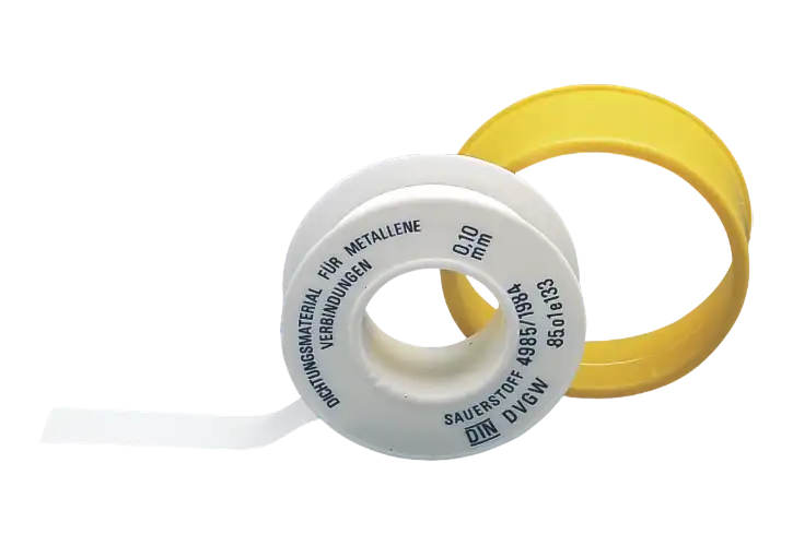 Sealing Tape, PTFE, for Sealing and Wrapping of Threads and Other Connections, +250°C Thermal Resistance, 19 mm Tape Width, 12 m Tape Length