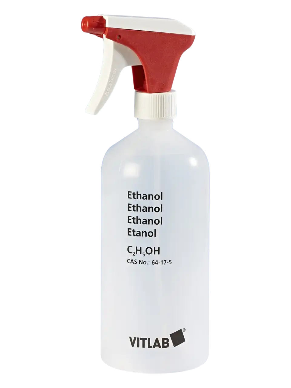 Spray Bottle, P.P, Clear Body with "Ethanol" Label Printed, Trigger with Safety Lock, 1000 ml Volume