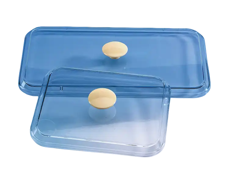 Lid, P.S, Clear, for 72098 Coded Vitlab Instrument Trays, Rounded Corners, 190 mm Length, 150 mm Width